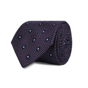 Envoy Italy Dark Purple Men's Formal tie with Polka Dots