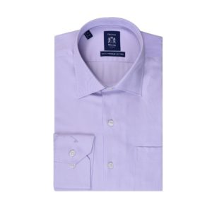 Envoy Platinum light purple long sleeve shirt with benetton collar