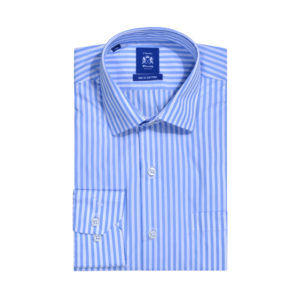 Envoy Classic Men's Shirt Long Sleeve Tailor Fit Blue Stripe